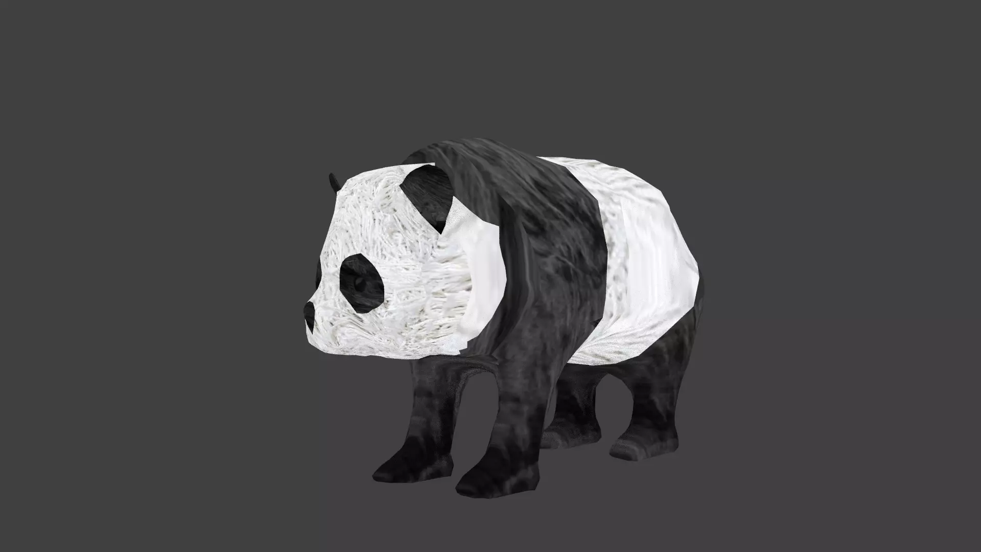 panda made in blender Low-poly 3D model