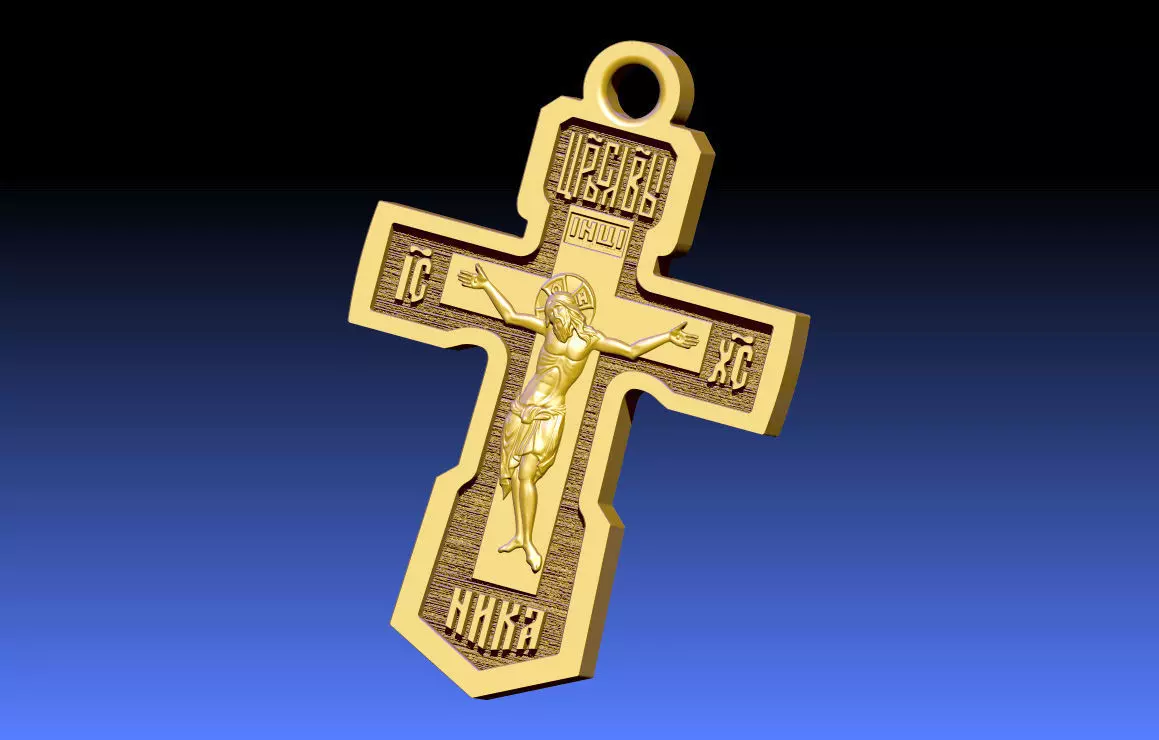 Cross ortodox  3D print model 3D model_0
