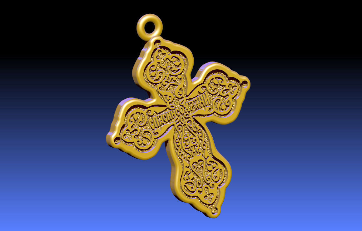 Cross ortodox  3D print model 3D model_1