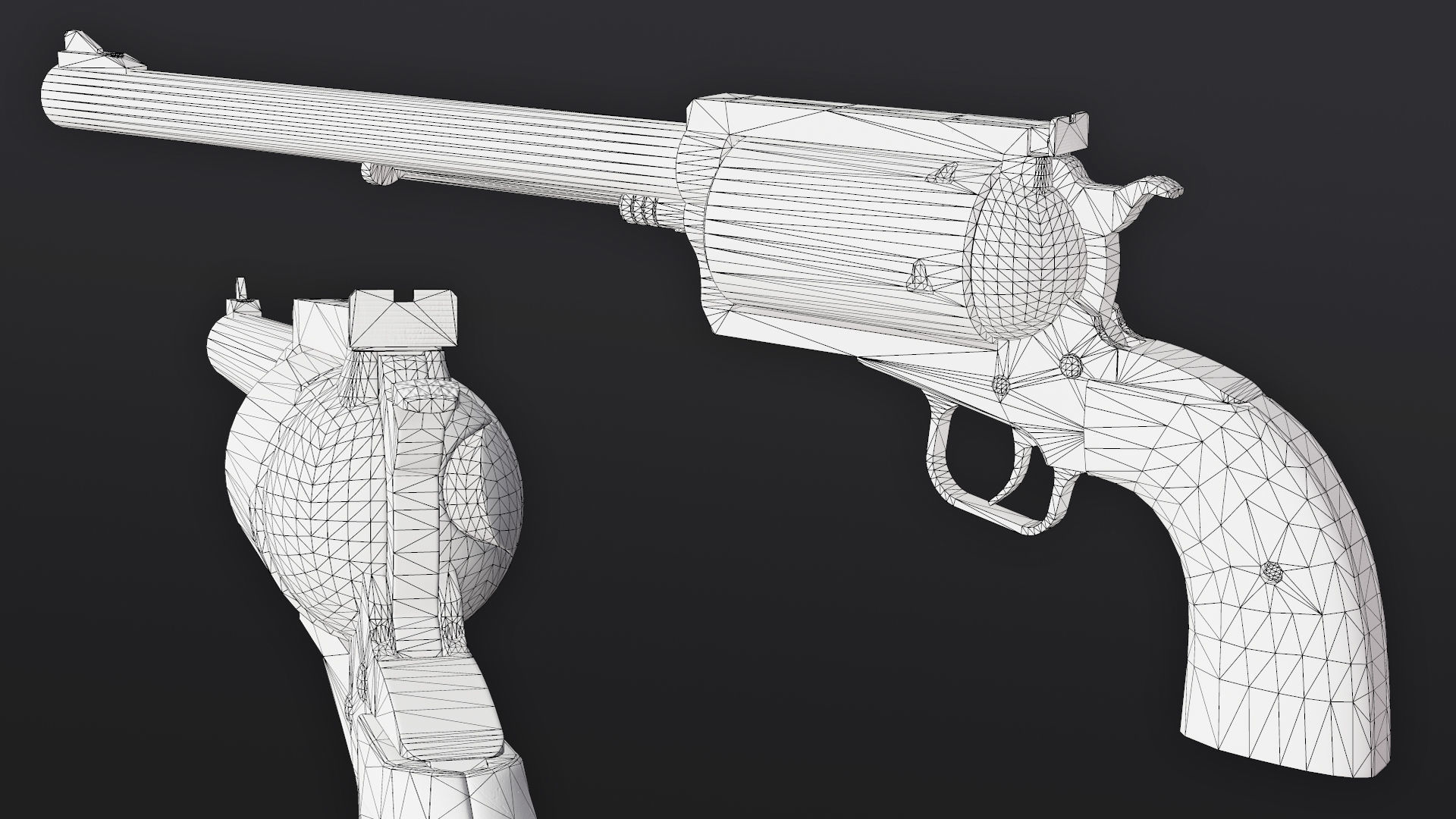 Magnum Research BFR Revolver Low-poly 3D model_8