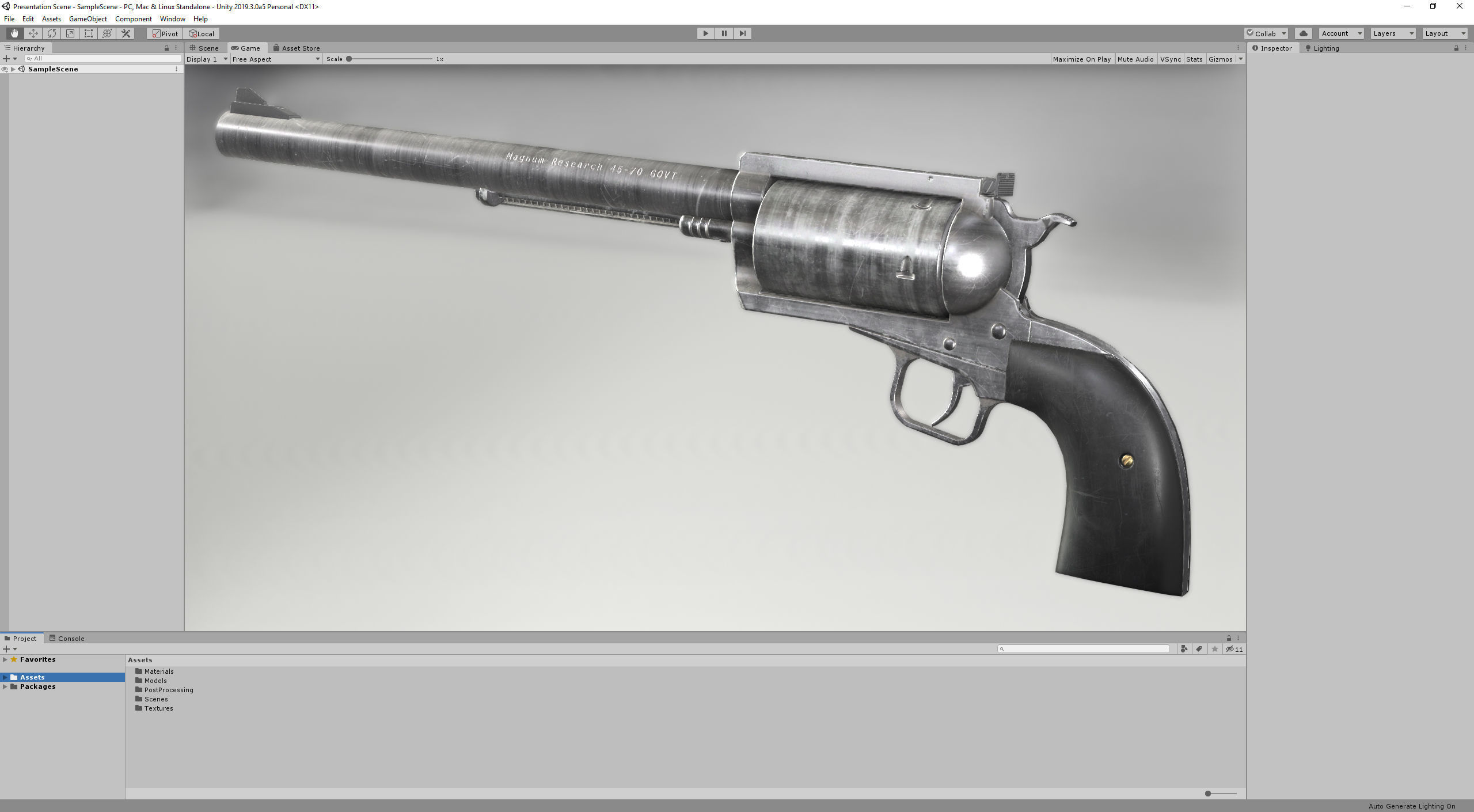 Magnum Research BFR Revolver Low-poly 3D model_12
