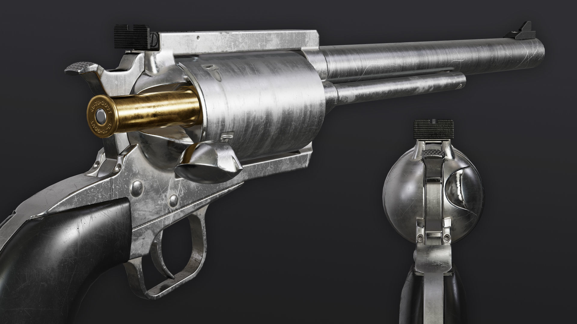 Magnum Research BFR Revolver Low-poly 3D model_3