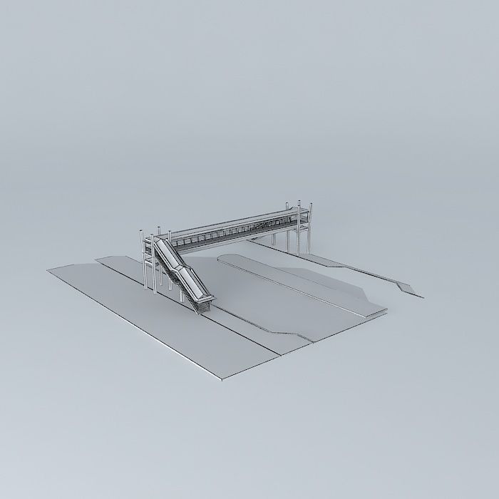 Pedestrian Bridge 2 3D model_4