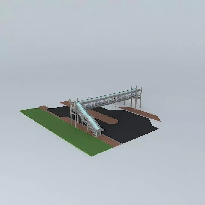 Pedestrian Bridge 2 3D model_0