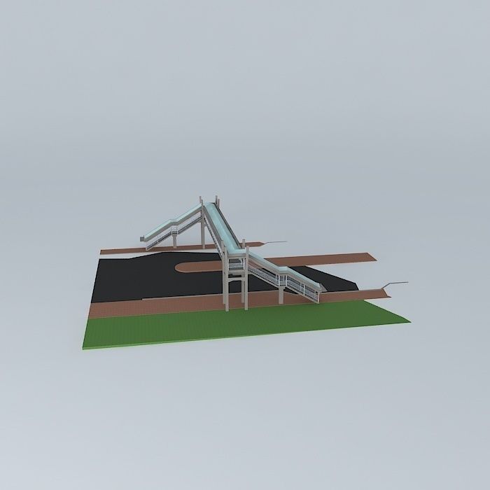 Pedestrian Bridge 2 3D model_2