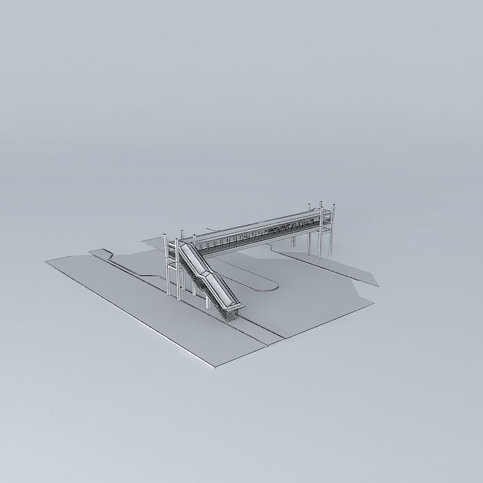 Pedestrian Bridge 2 3D model_3