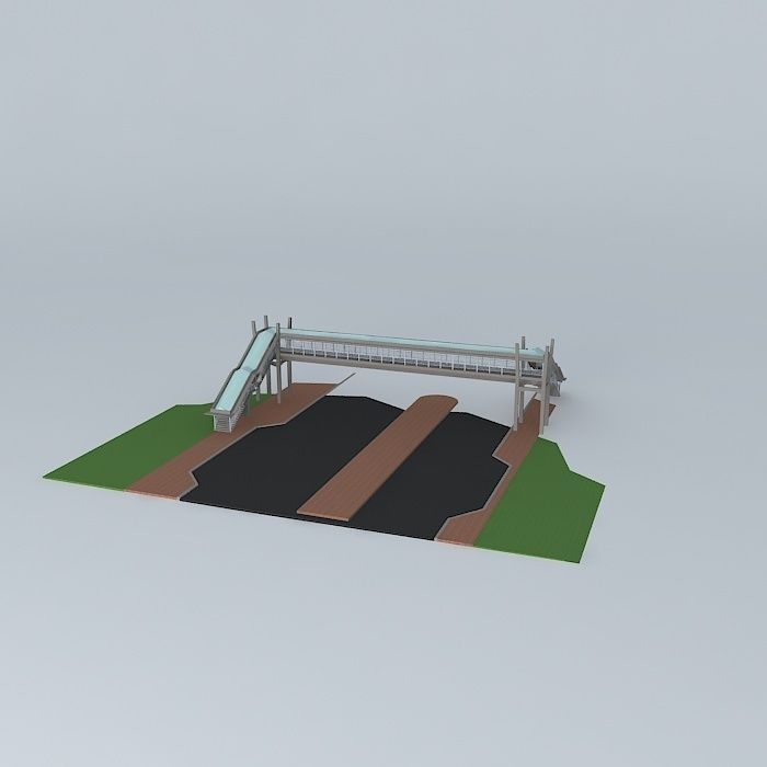 Pedestrian Bridge 2 3D model_1