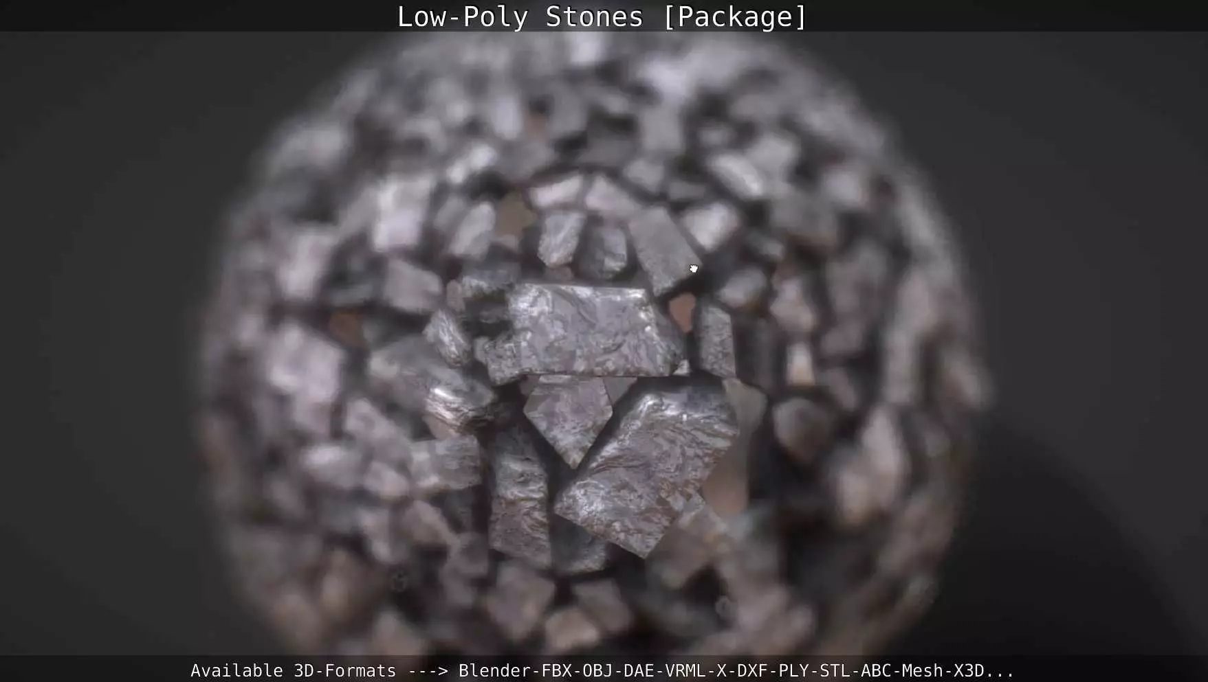 Low-Poly Stones Package Low-poly 3D model
