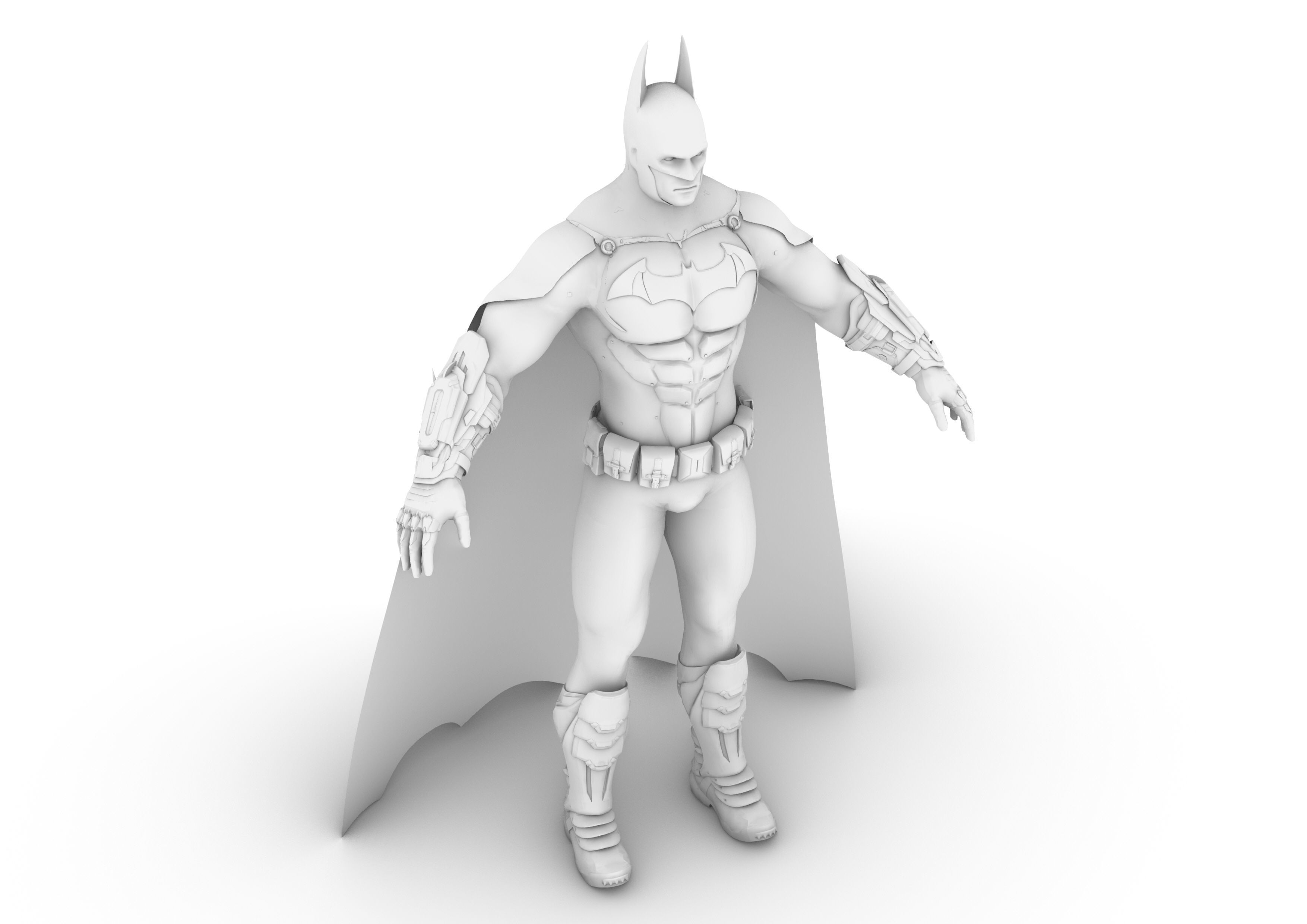 Batman costume 3D model_21