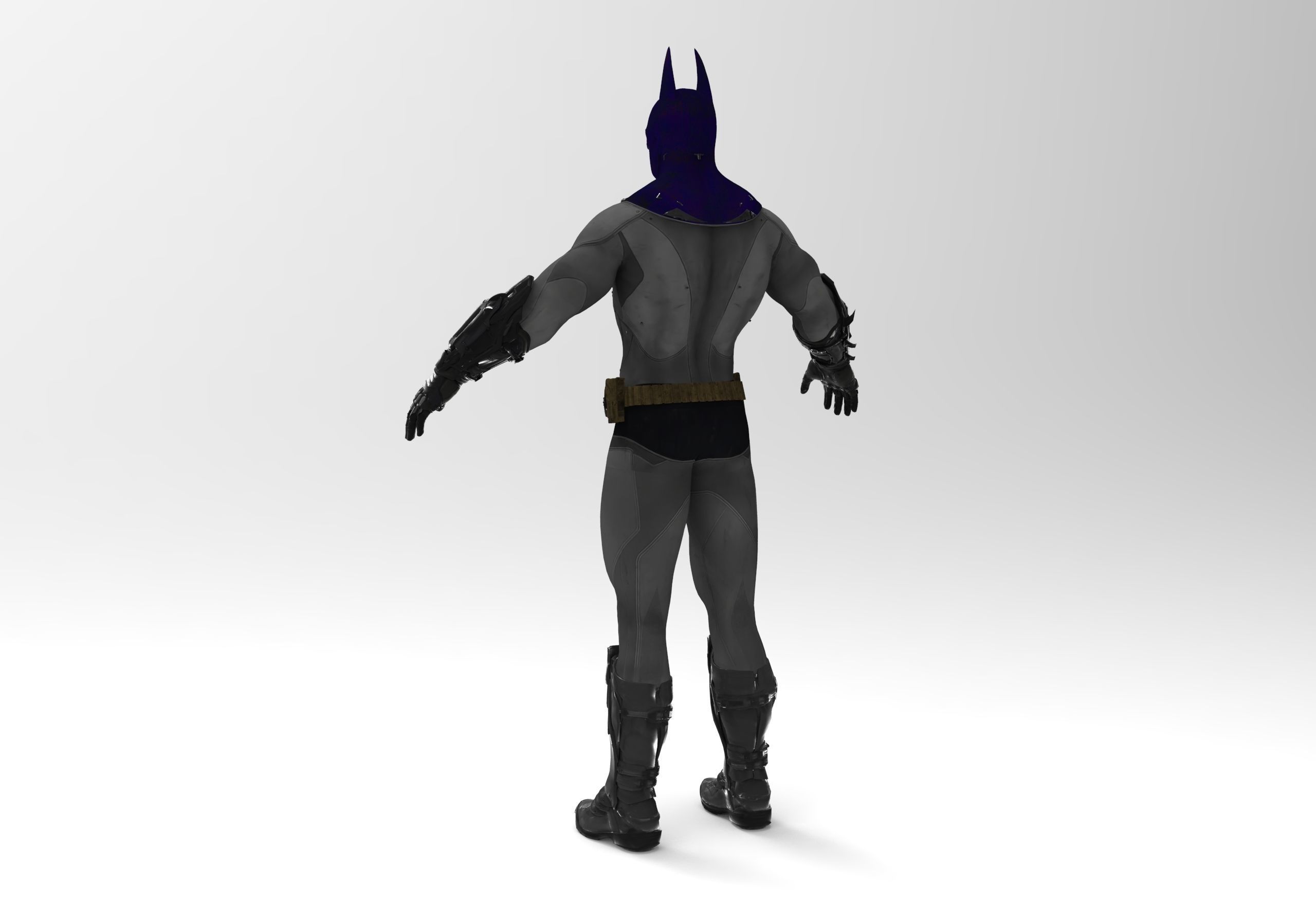 Batman costume 3D model_10