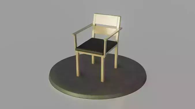 Dining Chair - Low Poly - Game Ready