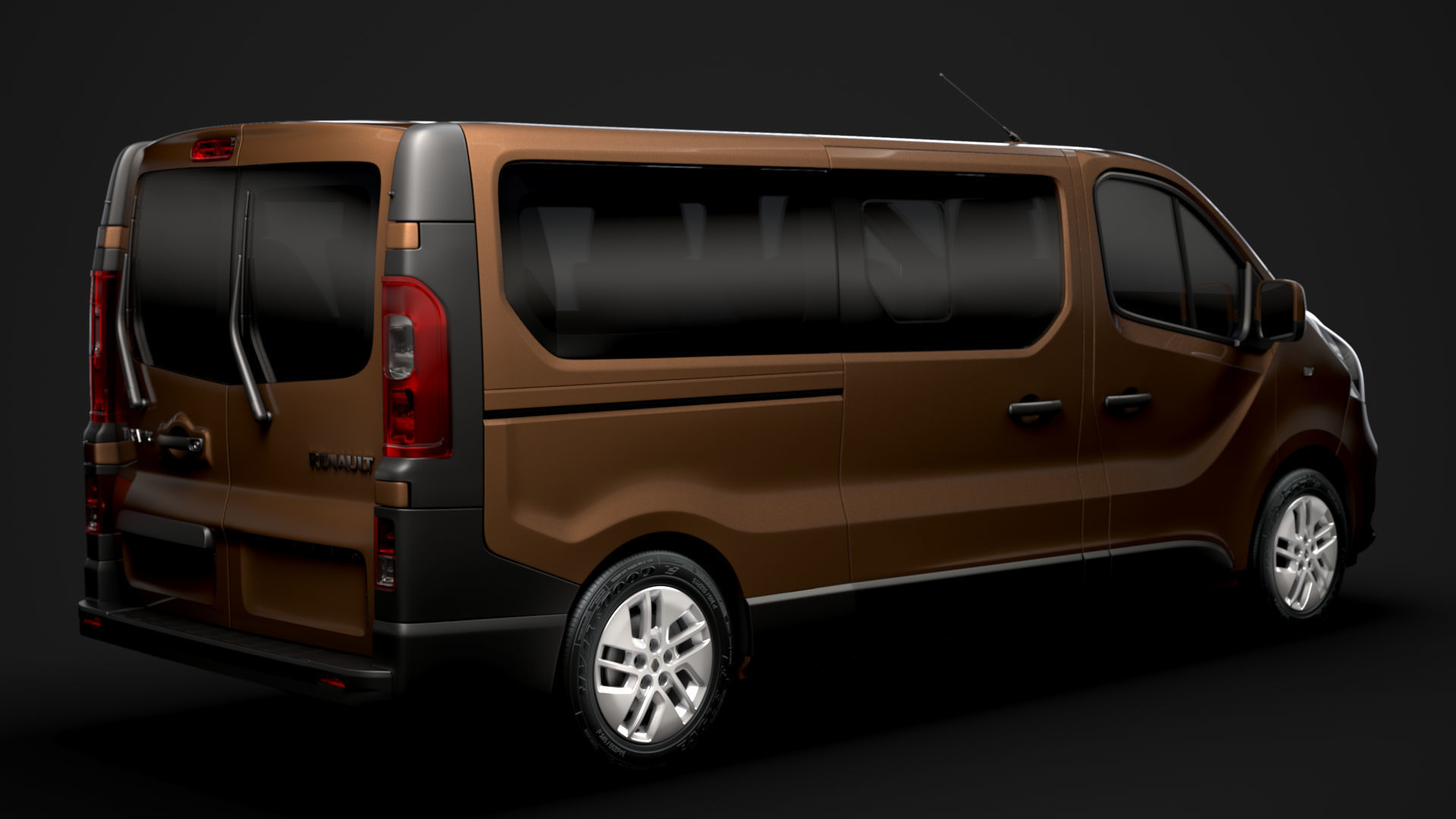 Renault Trafic Minibus LWB 2020 3D model_2