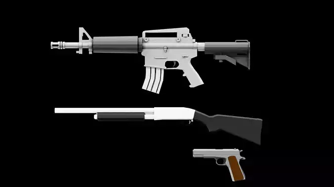 Low Poly Firearms Pack