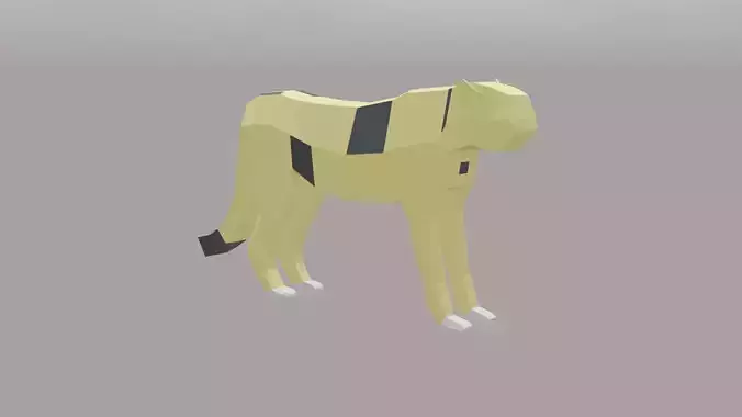 Cheetah Free low-poly 3D model