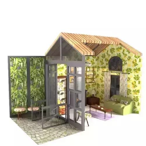 miniature house 3D model
