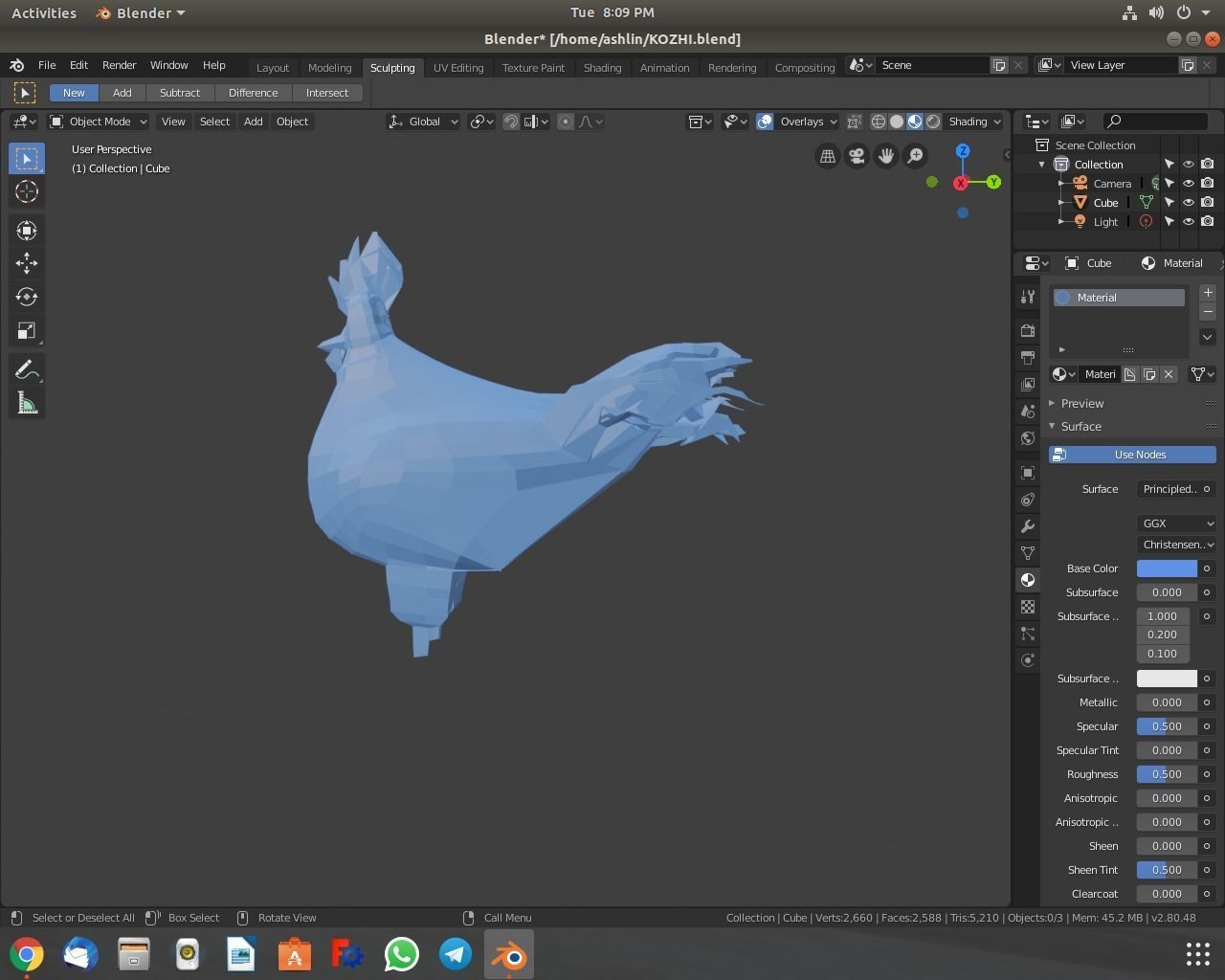 Hen model chicken Free low-poly 3D model_7