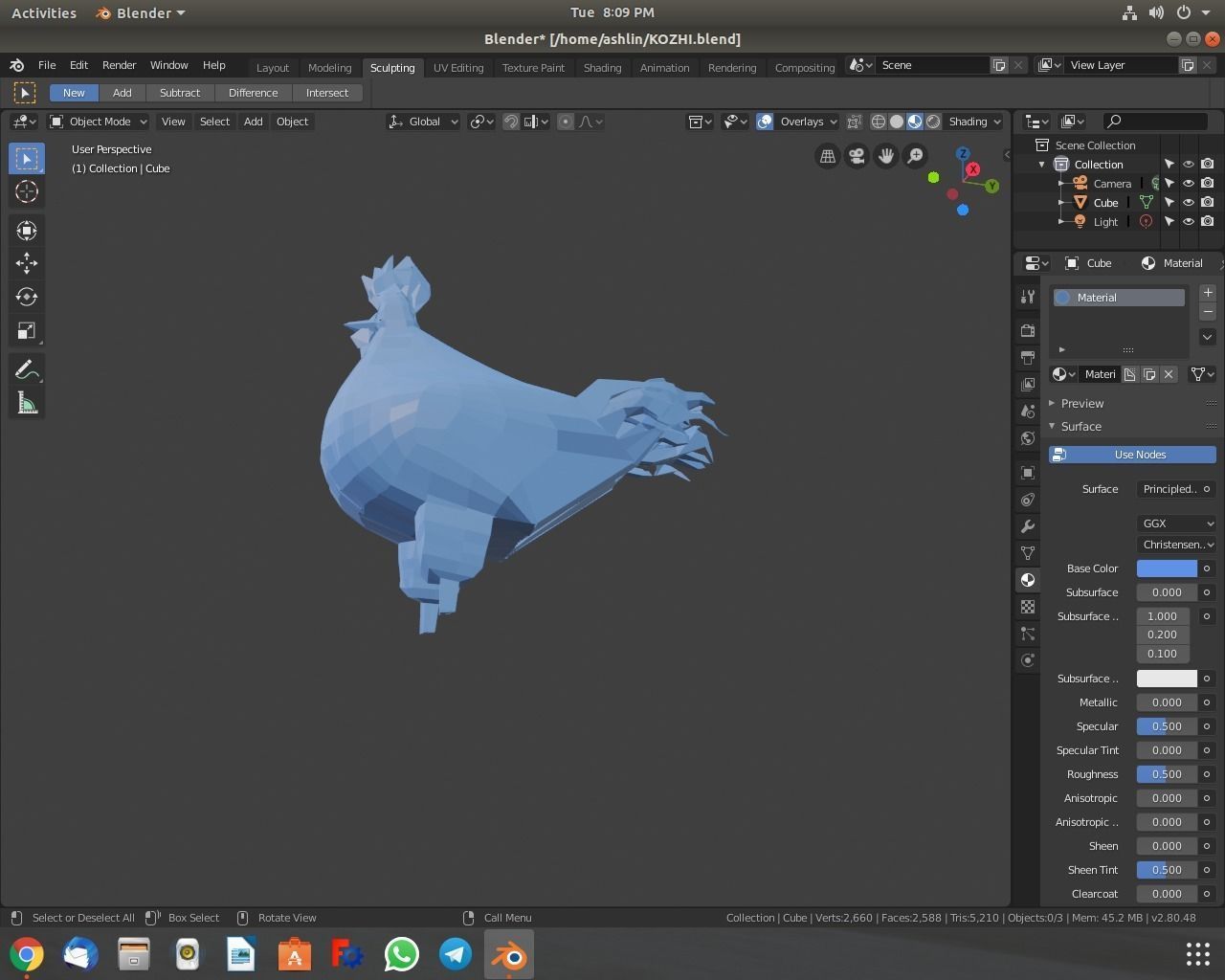 Hen model chicken Free low-poly 3D model_6