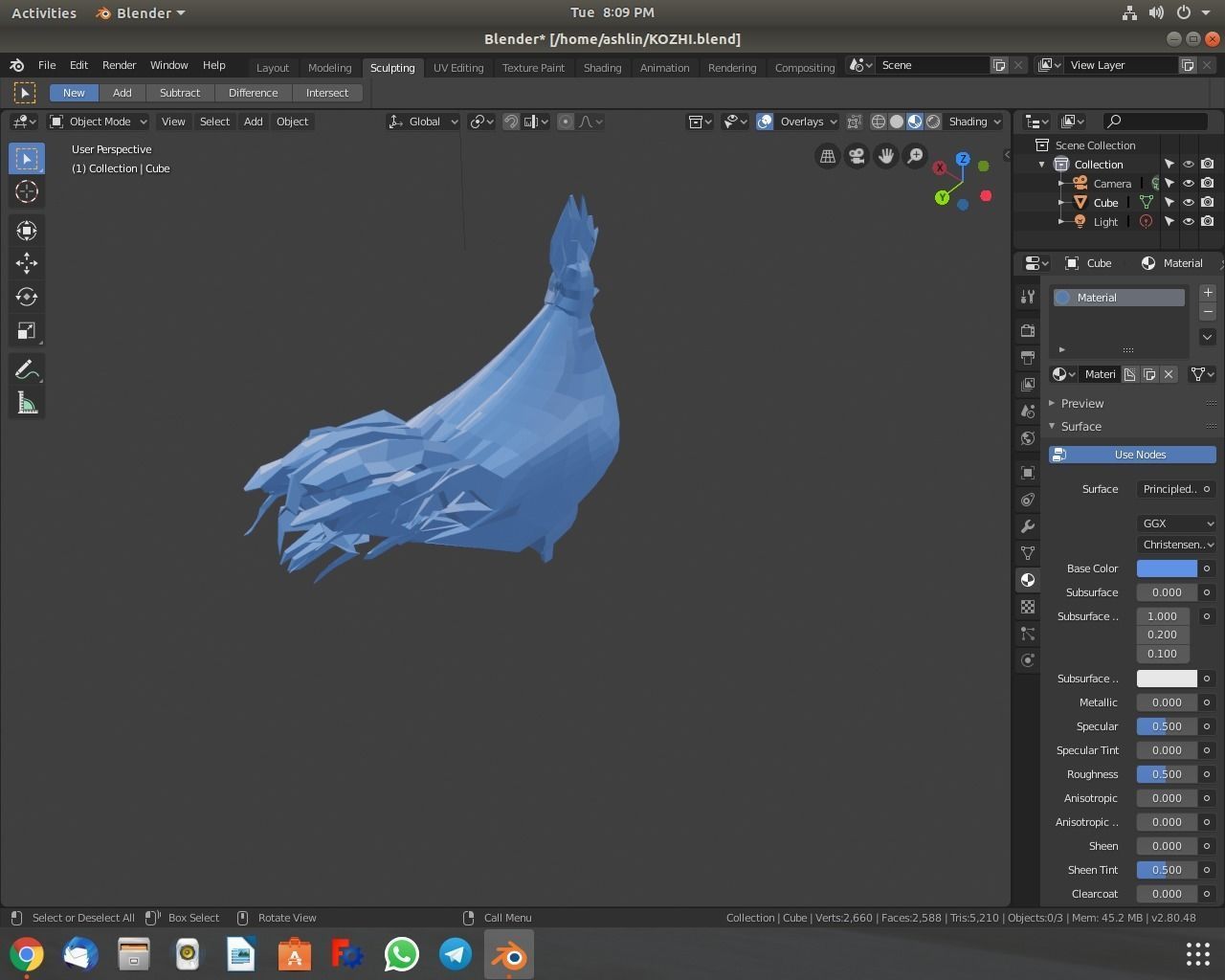 Hen model chicken Free low-poly 3D model_3