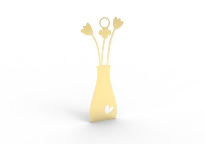 jewelry - Gold Necklace - Vase -Gold 18 K 3D print model