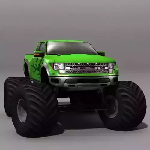 Monster Truck 01 Low-poly 3D model
