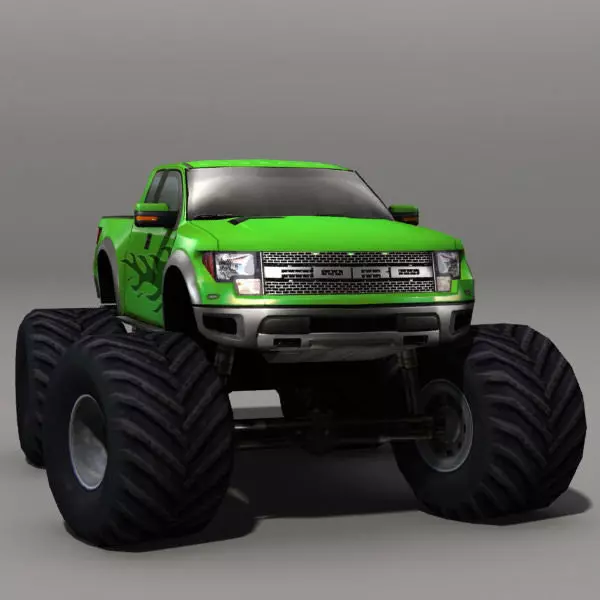 Monster Truck 01 Low-poly 3D model