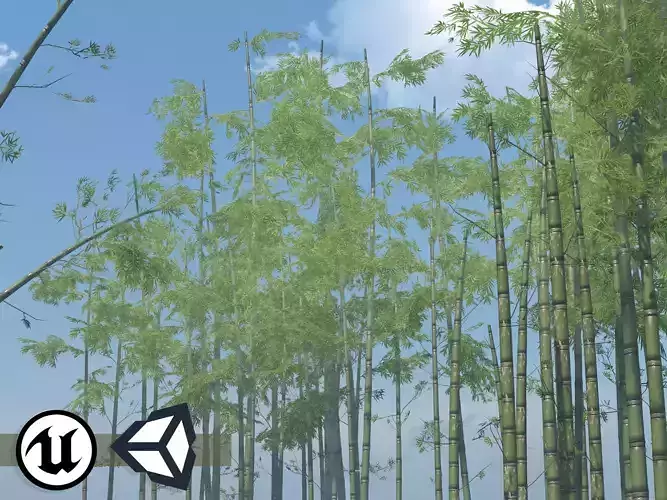 Nature Assets - Bamboo Pack Low-poly 3D model