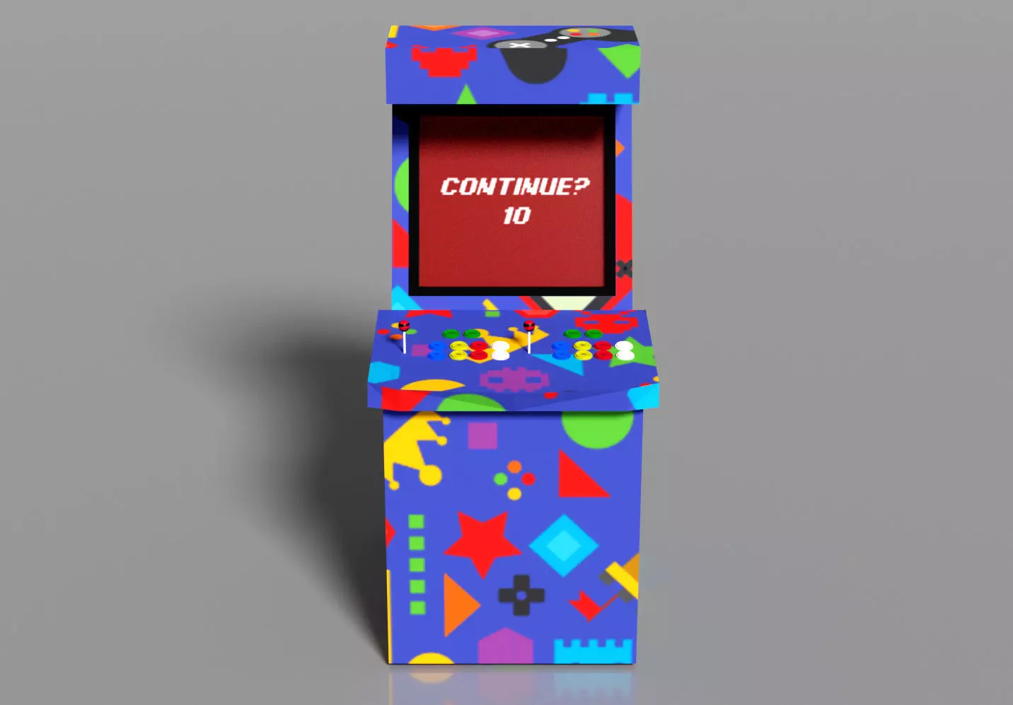 Arcade Old School Low-poly 3D model