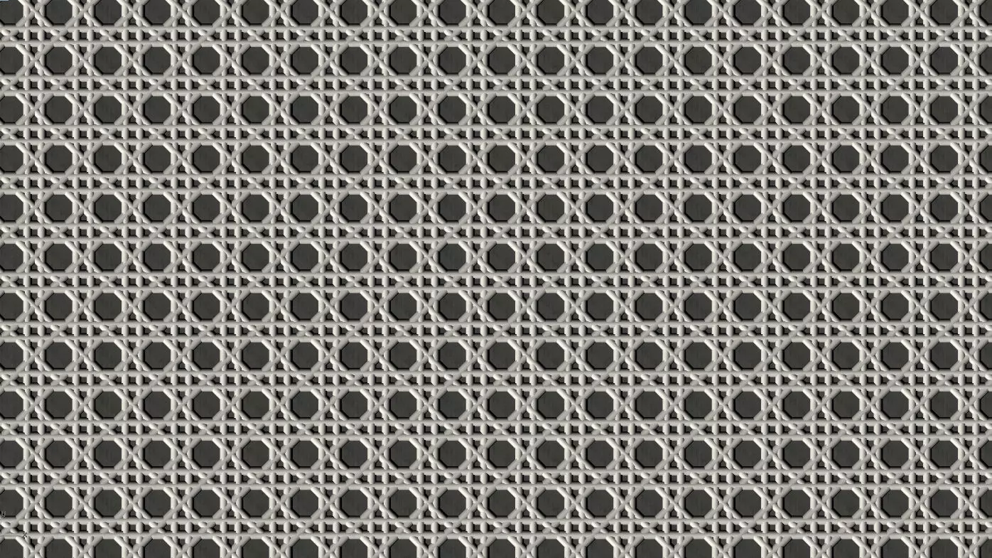 Canework for furniture  Mesh Cane webbing Free 3D model_0
