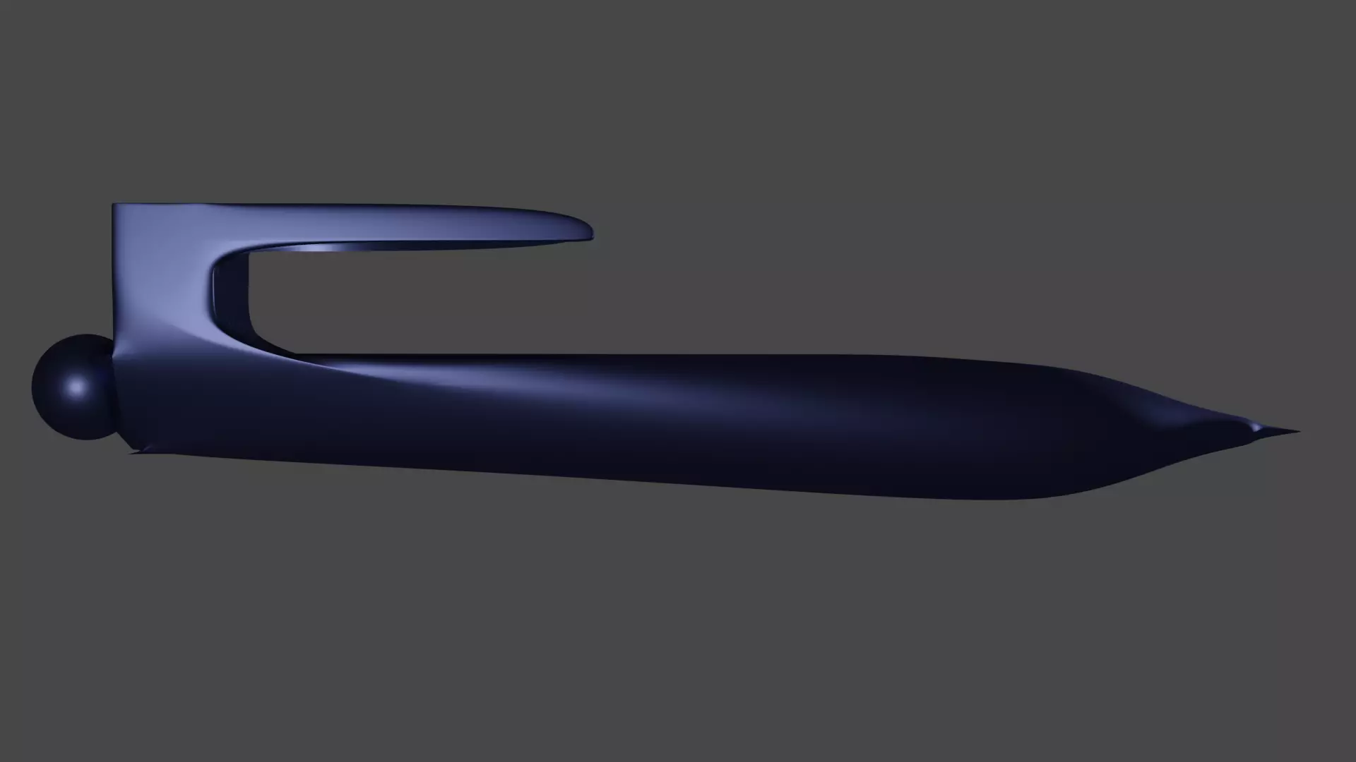 PENCIL toilet with handle 3D model_0