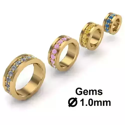 CHARMS gold wedding rings stones
