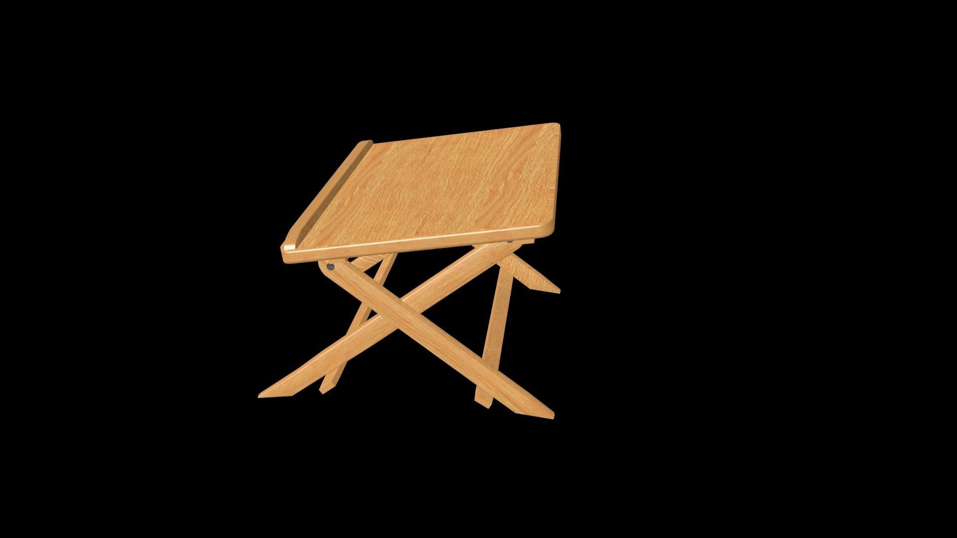The Reading Table 001 Low-poly 3D model_1