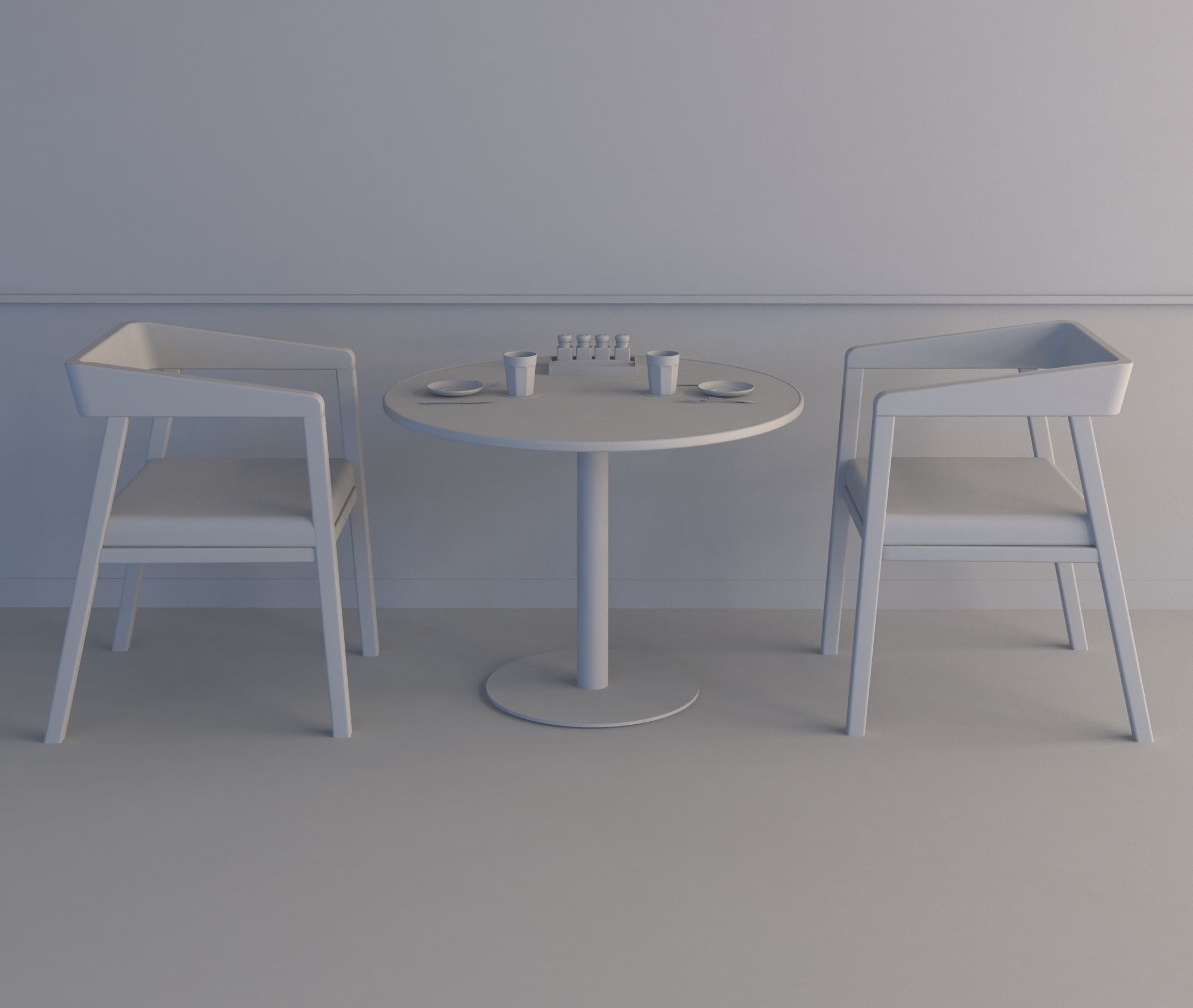 RESTAURANT TABLE SETS COLLECTION 3D model_12