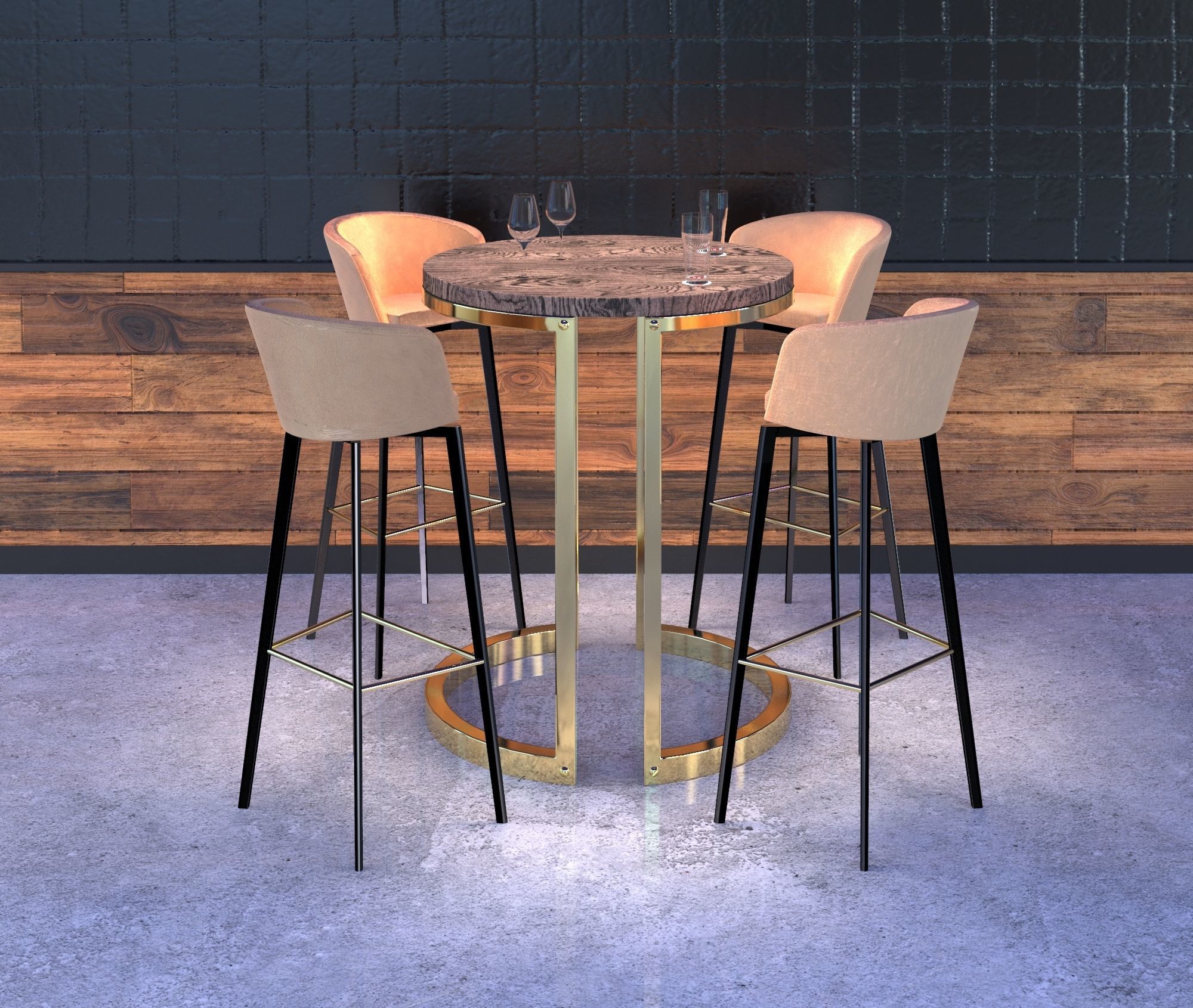 RESTAURANT TABLE SETS COLLECTION 3D model_3