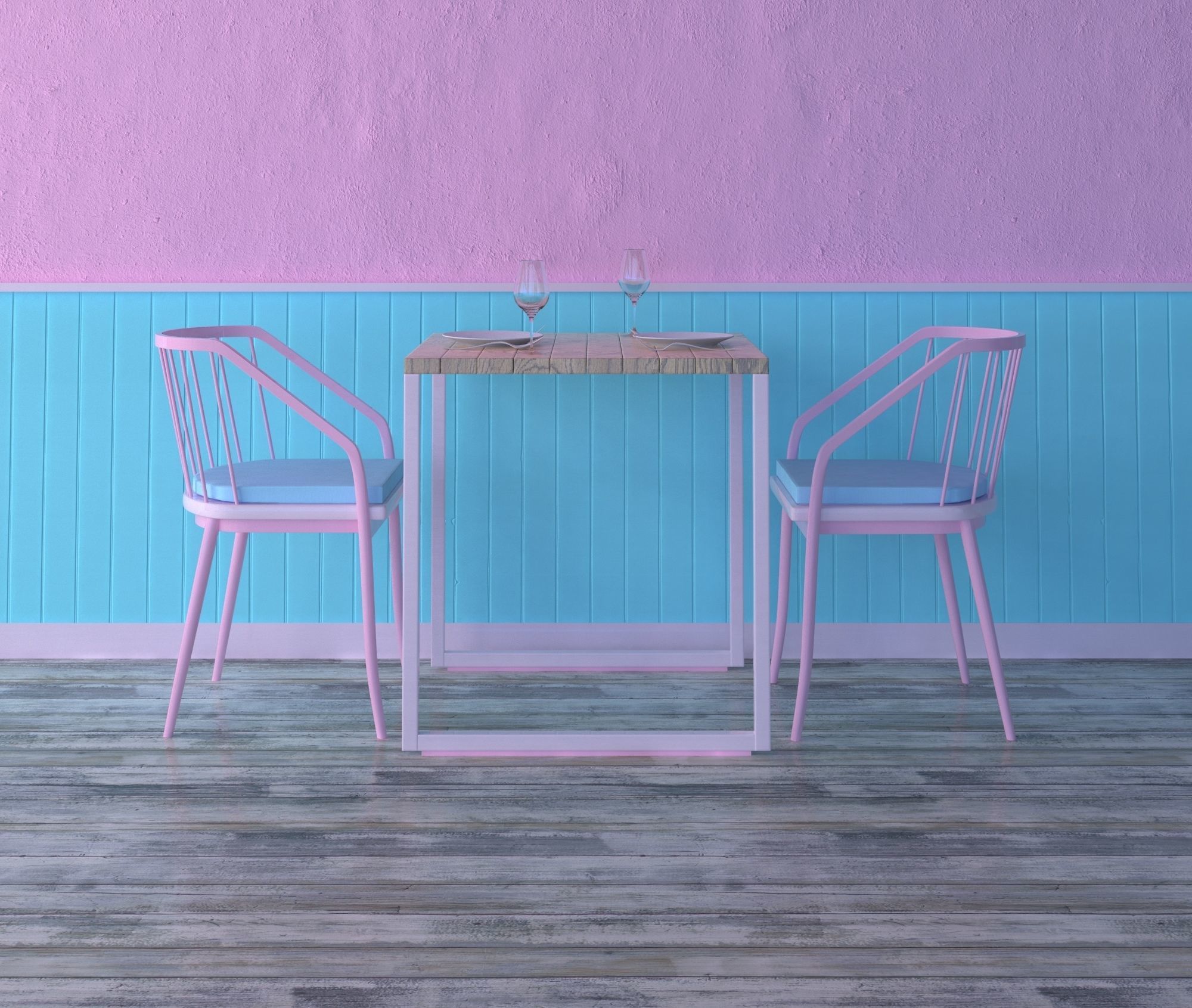 RESTAURANT TABLE SETS COLLECTION 3D model_9