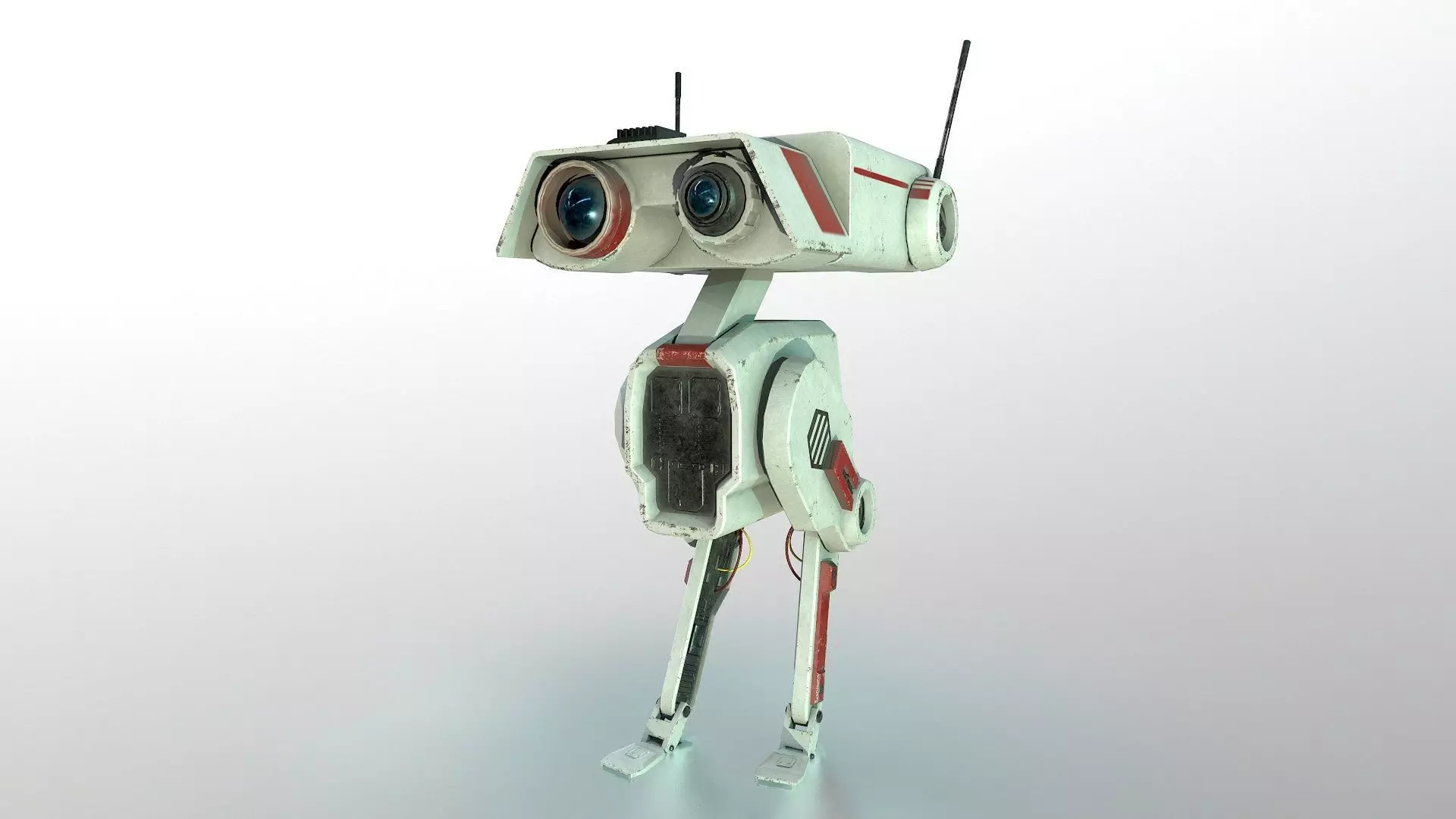 Droid DB-1 Low-poly 3D model