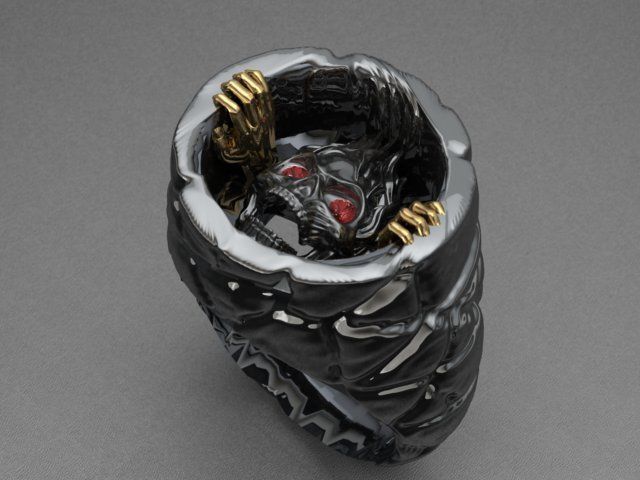 skull ring 01 No 3D print model_8