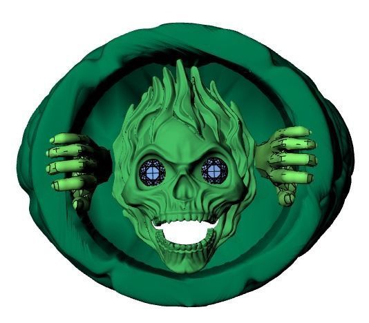 skull ring 01 No 3D print model_4