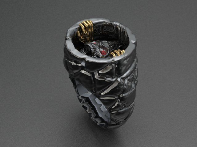 skull ring 01 No 3D print model_1