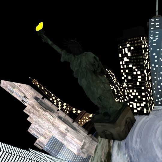 FANTASY EARTH MODEL WITH SKYSCAPERS 3D model_1