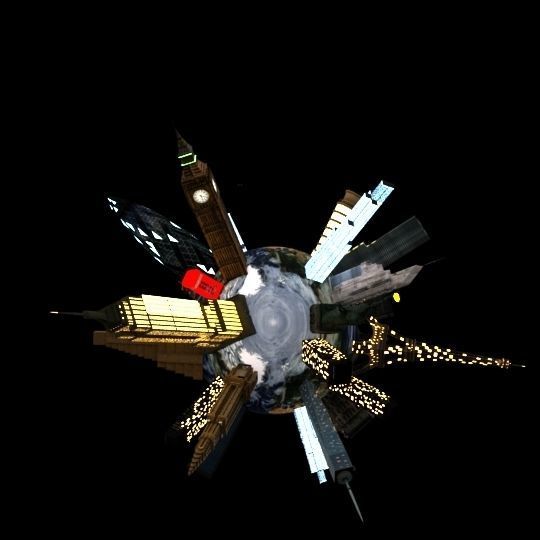 FANTASY EARTH MODEL WITH SKYSCAPERS 3D model_2