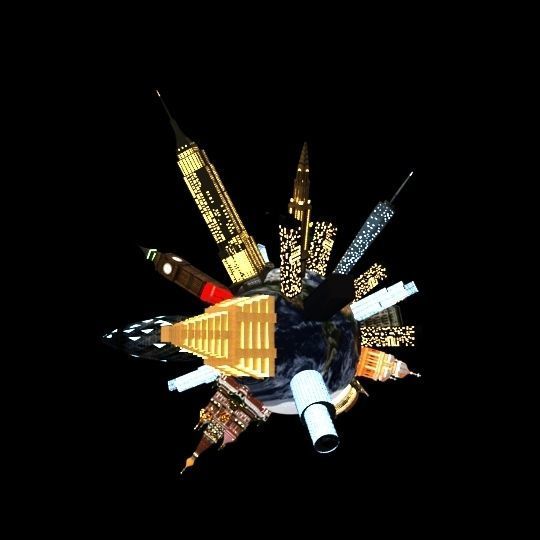 FANTASY EARTH MODEL WITH SKYSCAPERS 3D model_6