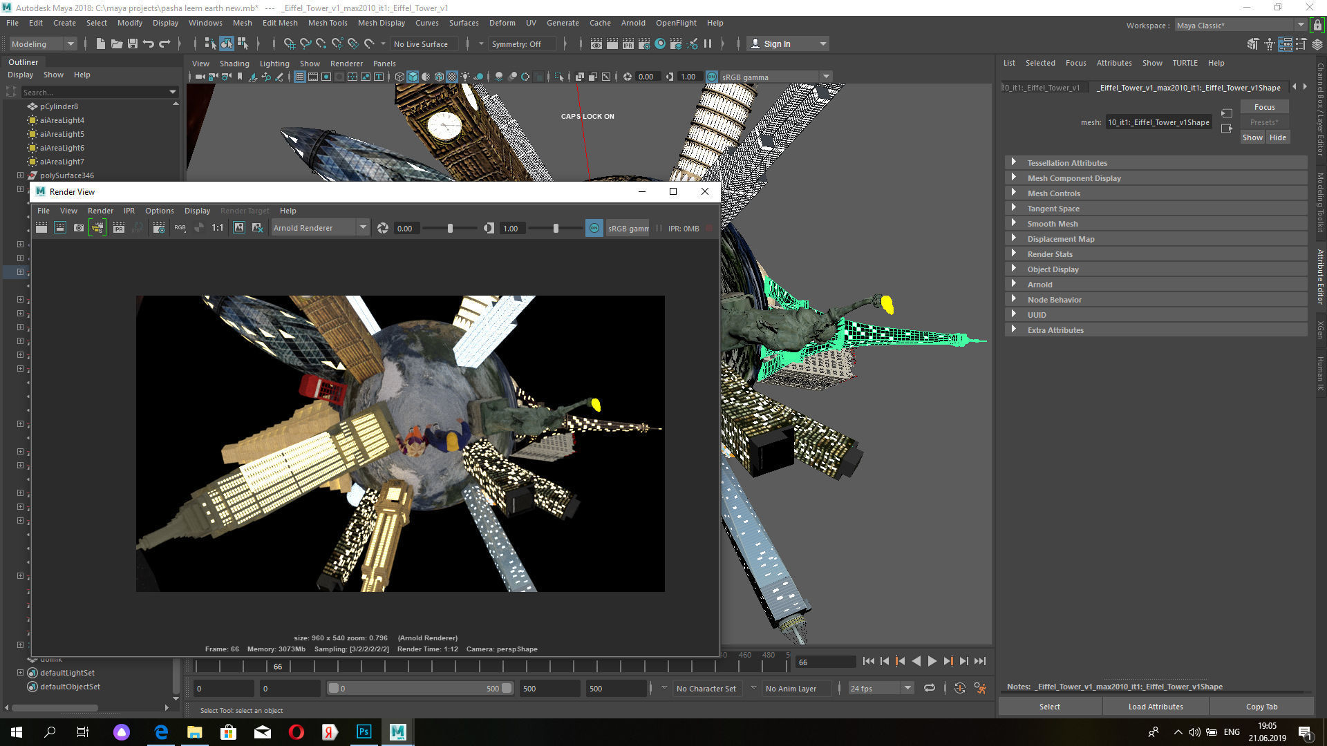FANTASY EARTH MODEL WITH SKYSCAPERS 3D model_5