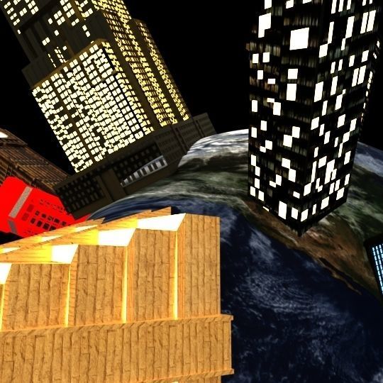FANTASY EARTH MODEL WITH SKYSCAPERS 3D model_7