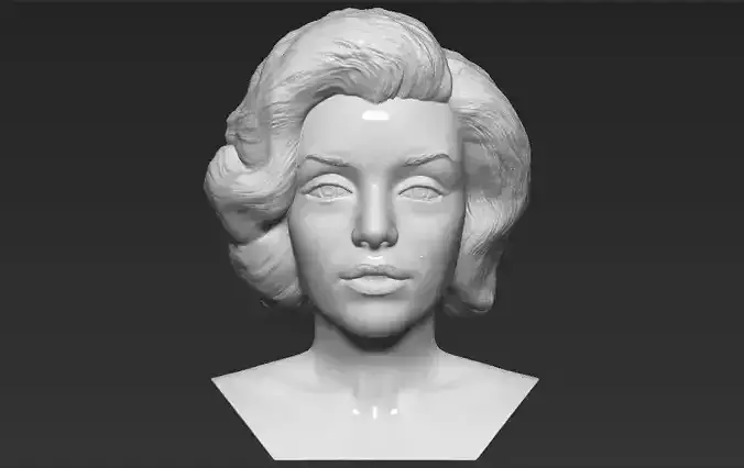 Marilyn Monroe bust 3D printing ready stl obj formats 3D print model