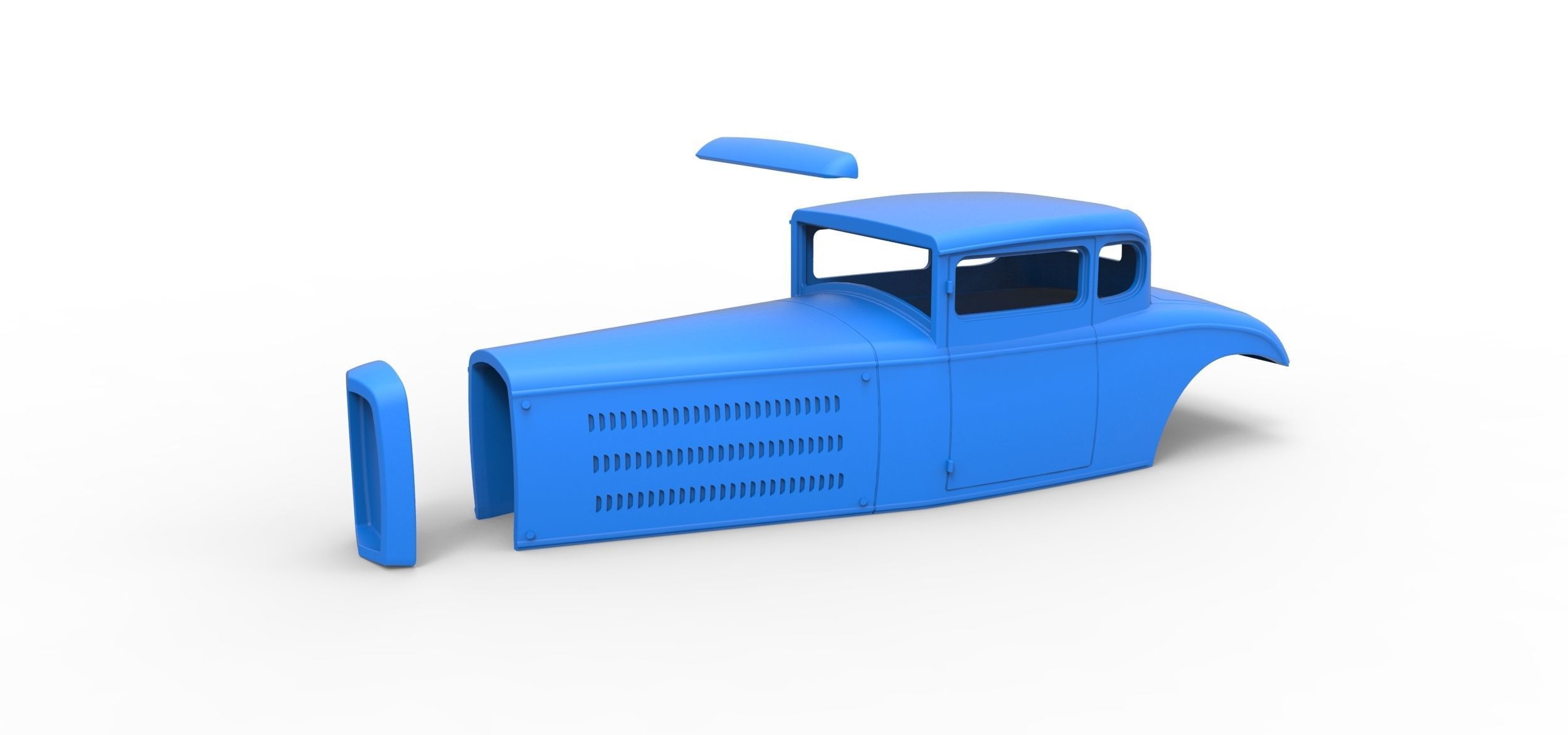 Shell model for Hot rod Scale 1 to 24 3D print model_15