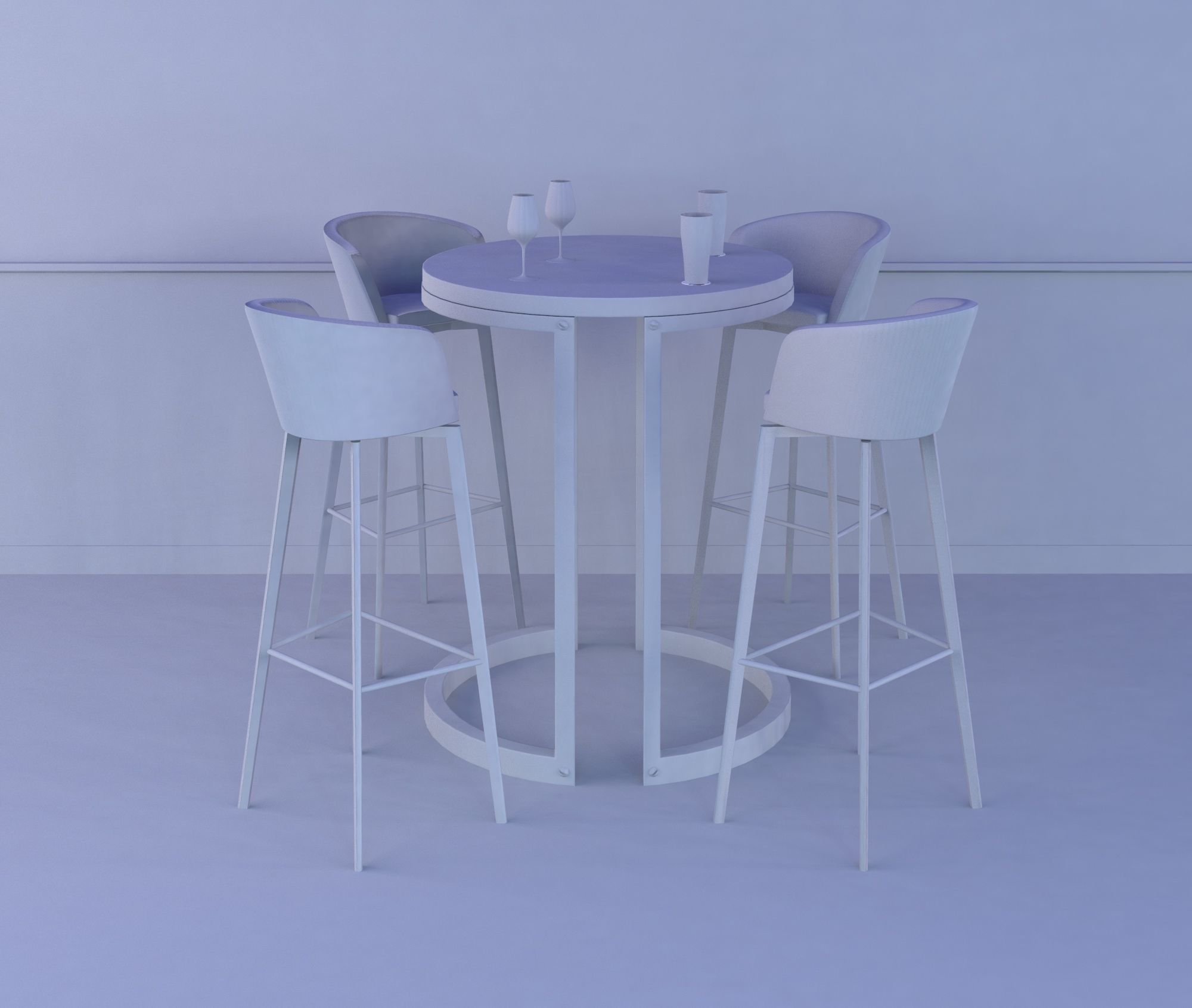 DINING TABLE SET - 02 3D model_1