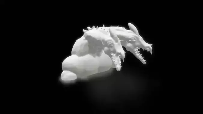Two Headed Dragon Bust Free 3D print model