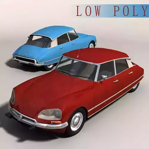 Citroen DS Low-poly 3D model