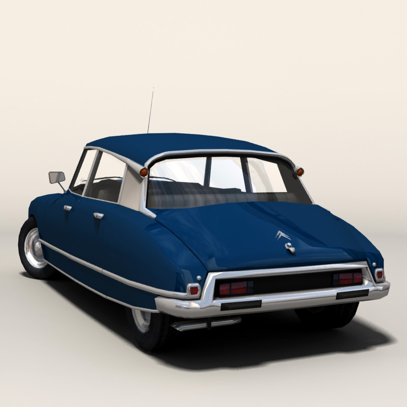 Citroen DS Low-poly 3D model_3
