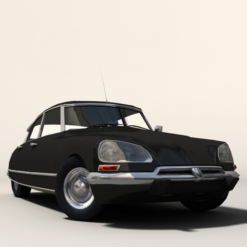 Citroen DS Low-poly 3D model_2